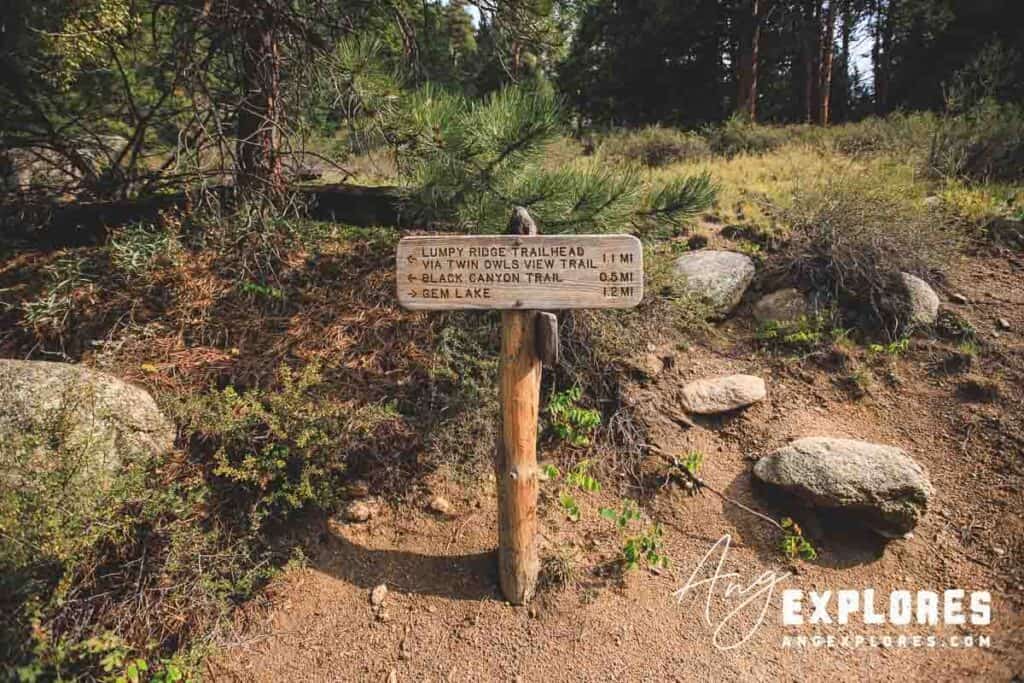 trail sign estes park