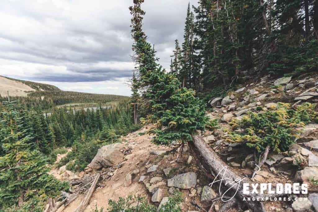 view from above mitchell lake CO
