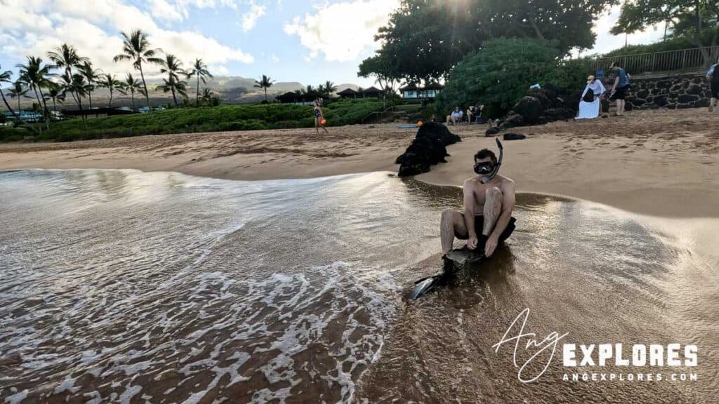 South shore entry at Maluaka Beach in Maui Hawaii