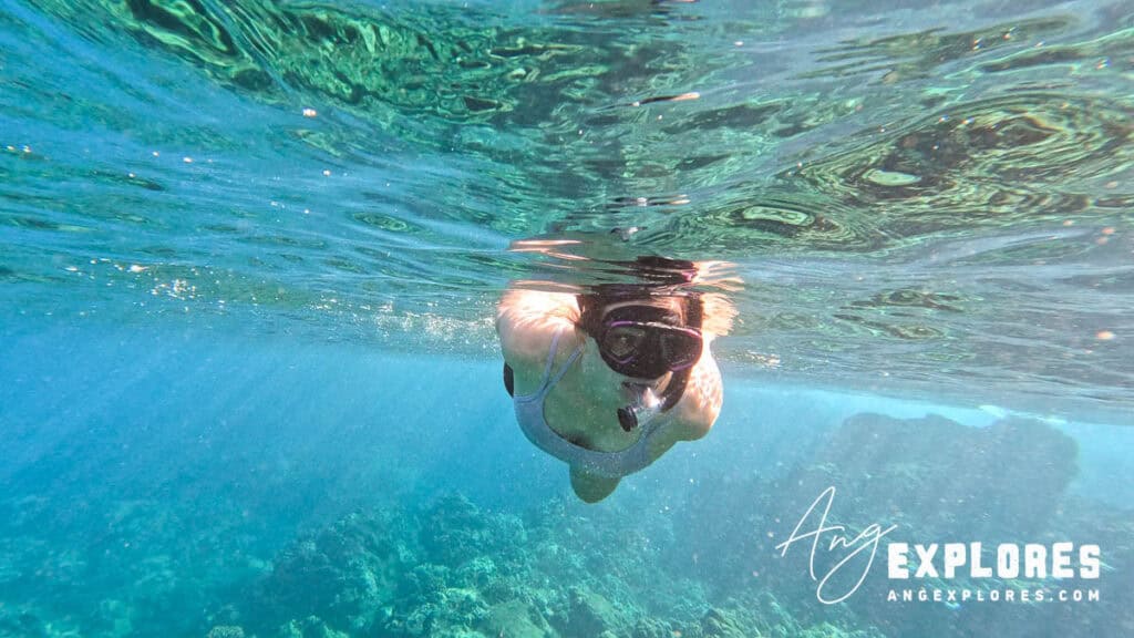 Snorkeler at Maluaka Beach in Maui