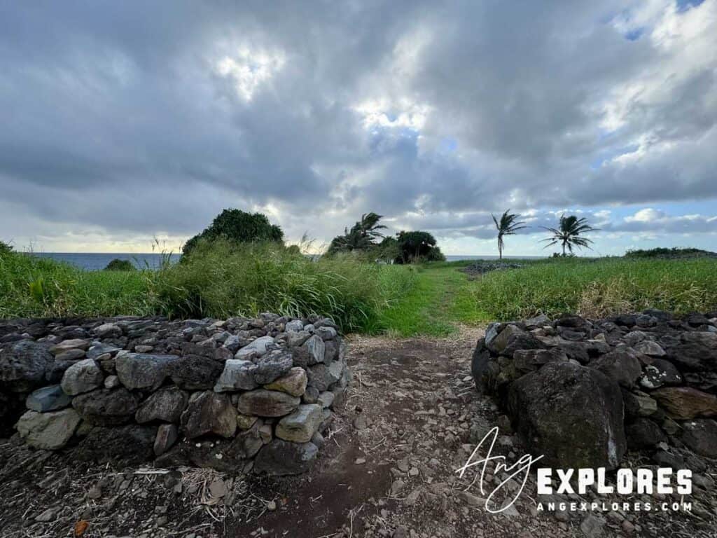 Lava Rock wall at Kipahulu Campground