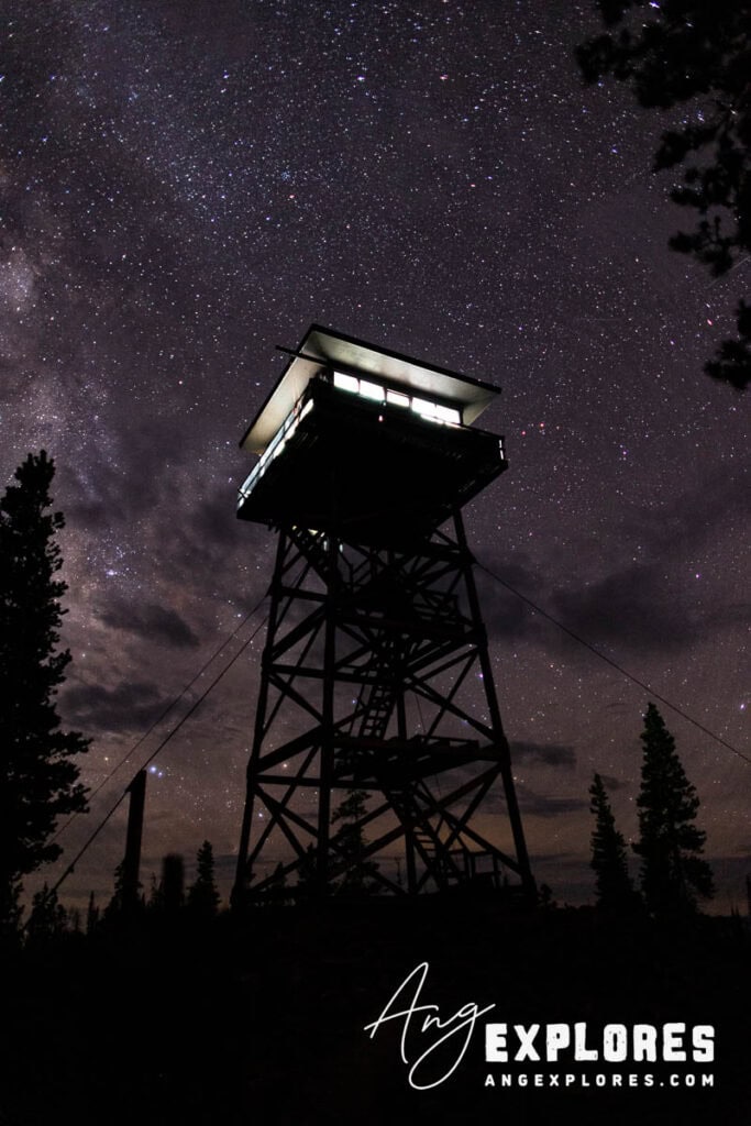 Fire Tower camping night view