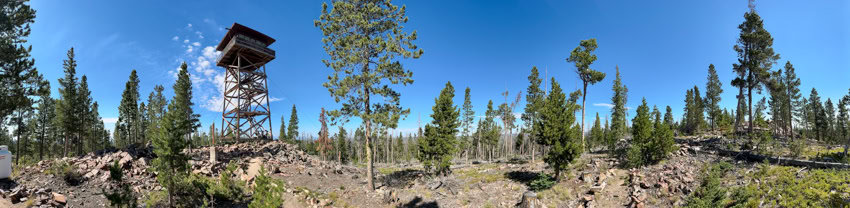 Spruce Mountain Fire Tower panoramic landscape view