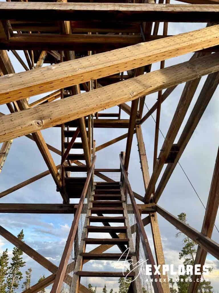 Spruce Mountain Fire Tower stairs