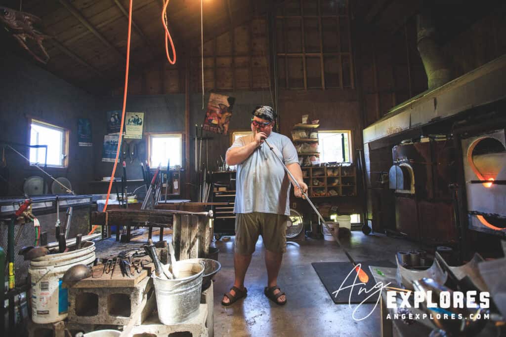 Glass blowing demonstration