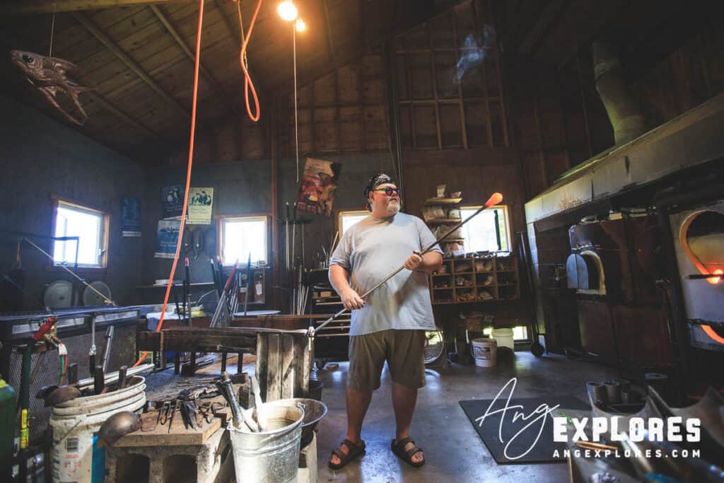 Glass blowing tour in Lincoln City Oregon