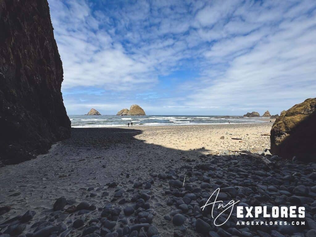tunnel beach oregon coast