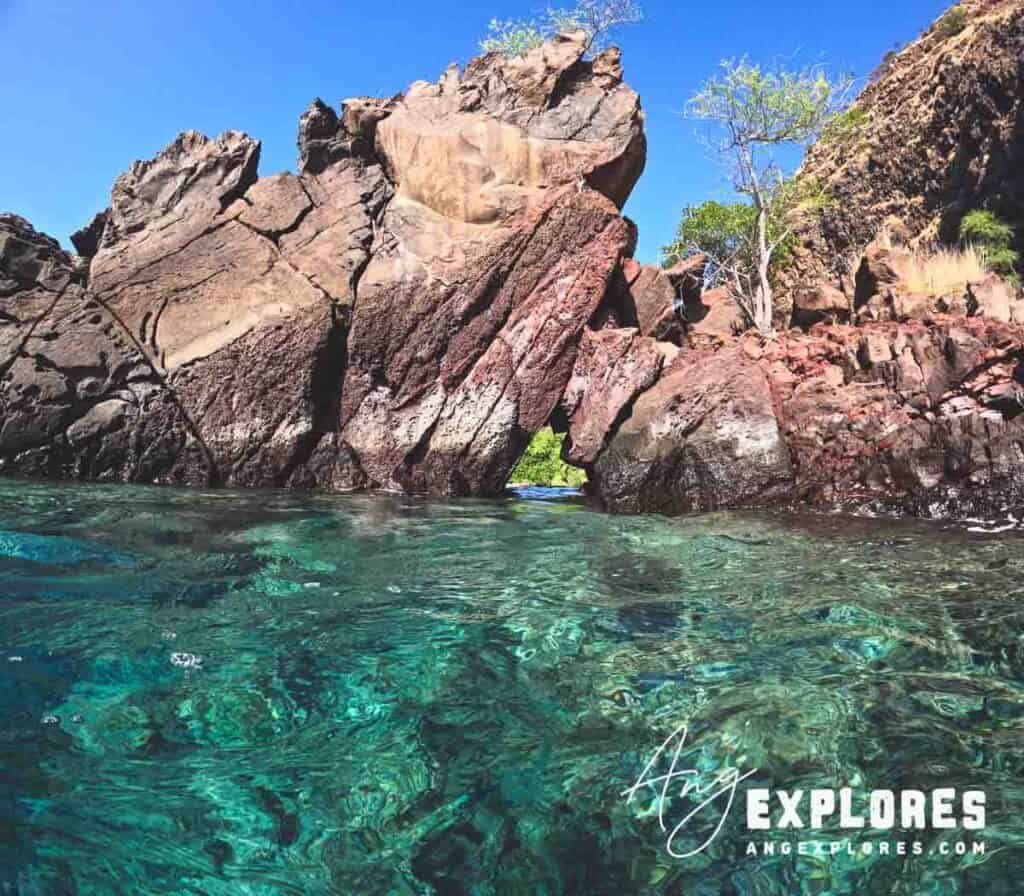 snorkel swim through