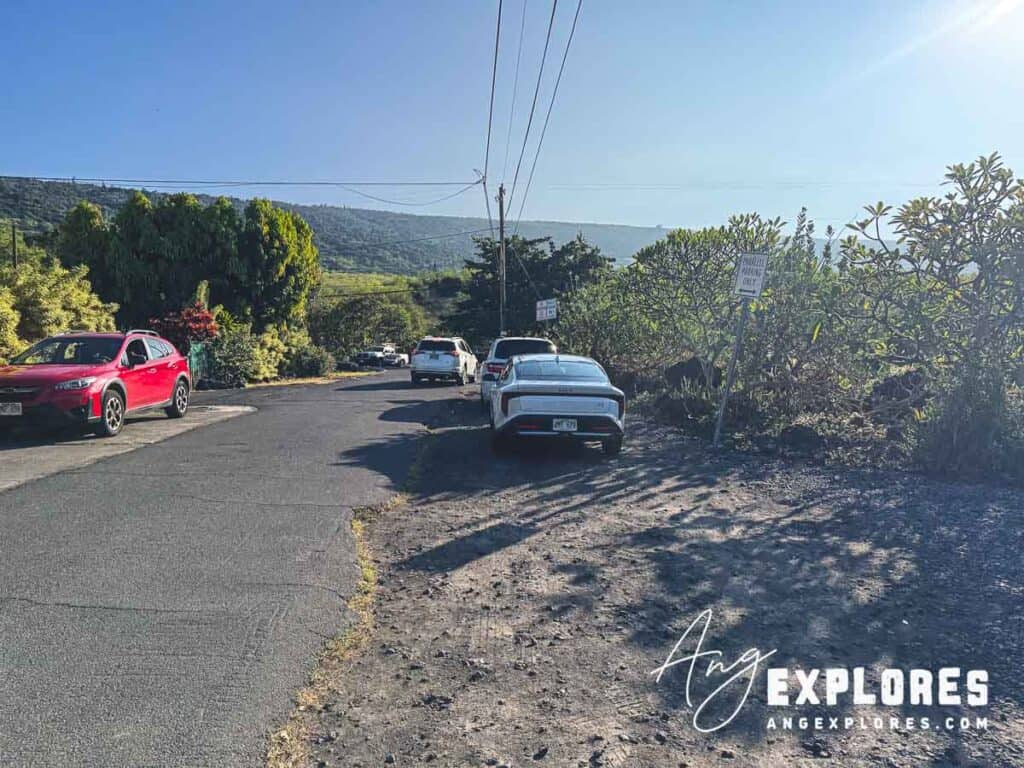 parking near kealakekua bay