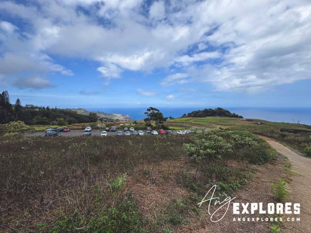 Parking lot at waihe’e ridge maui