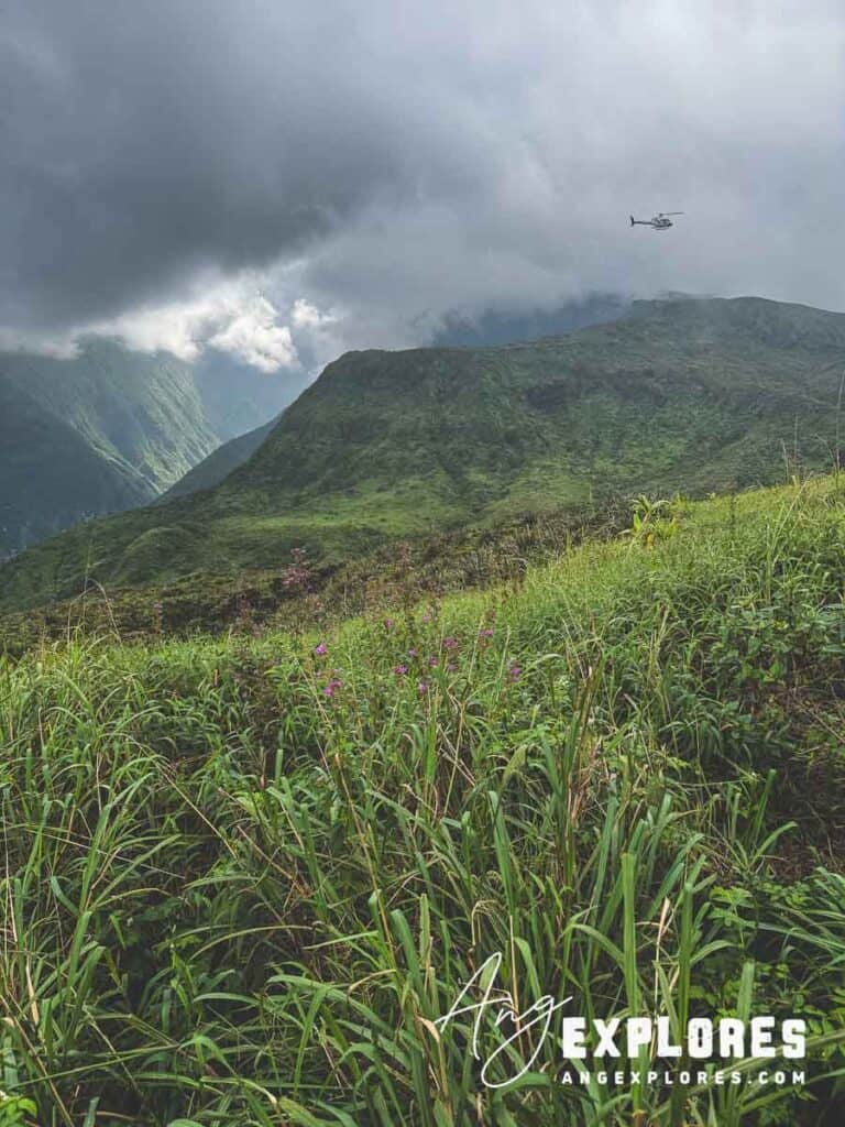 View from summit waihee ridge helicopter