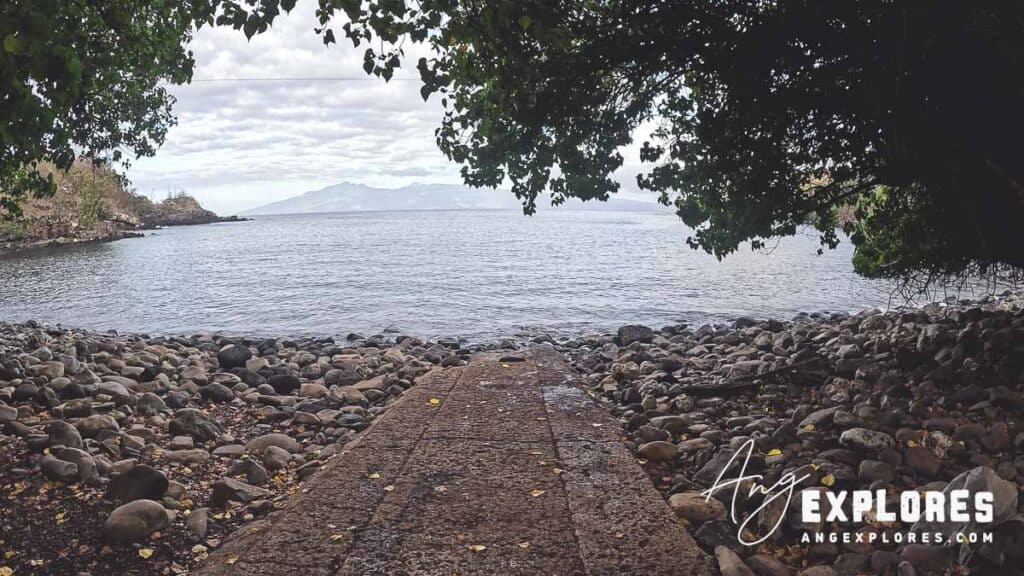 cement entry at honolua bay