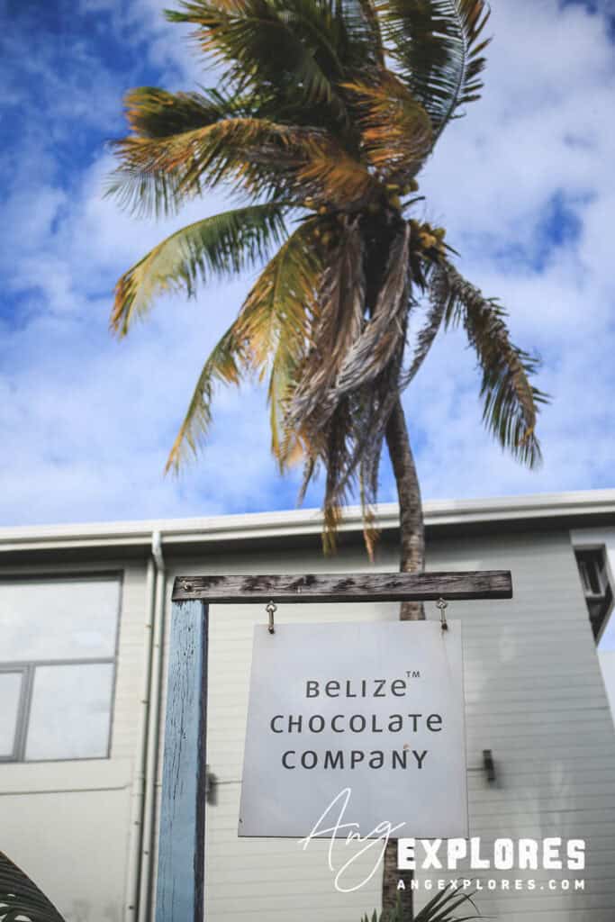 belize chocolate company sign