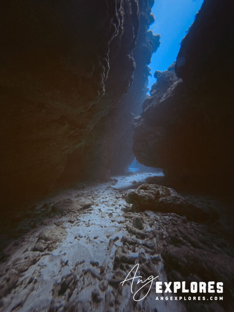 the chimney dive in belize