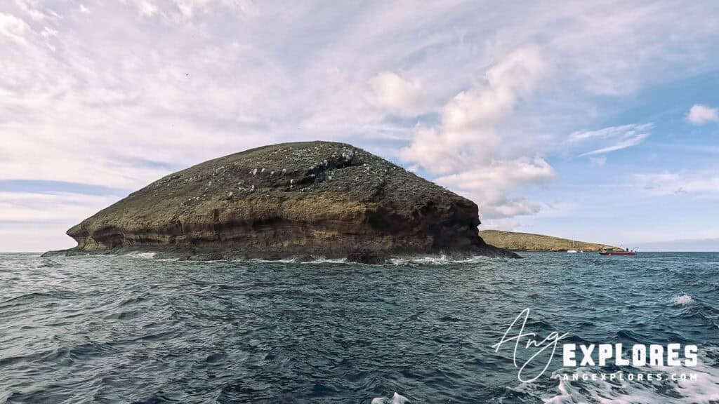 View of Molokini Crater from a boat