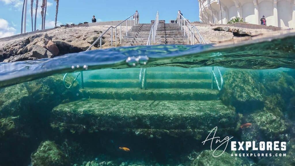 stairs at casino point dive park, catalina island